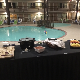 banquet by the pool