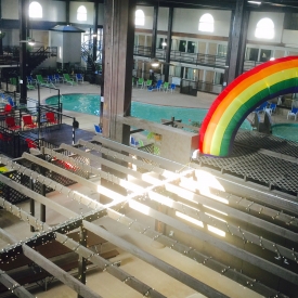 rainbow in atrium